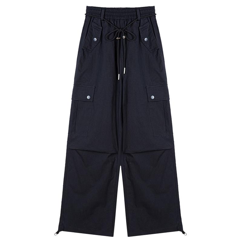 Fulomi Girls Spring Wide-Leg Cargo Pants 160