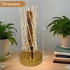 3D Acrylic LED Night Lamp with Gold Base – Starry Sky Waist Design, Touch Control Cordless Decorative Table Light for Bedroom, Living Room