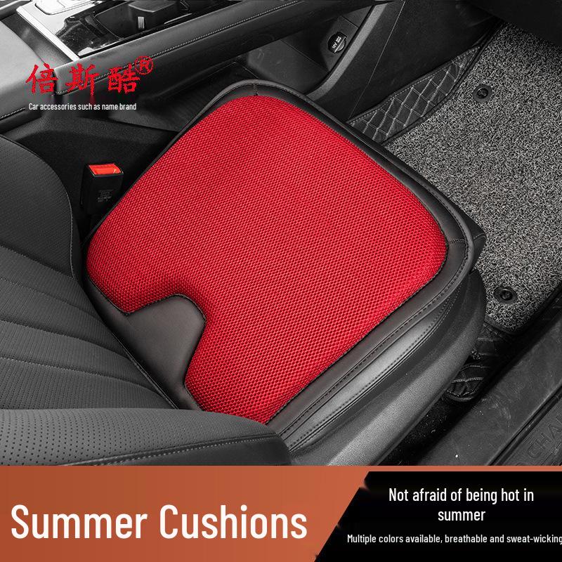 Original Nappa Leather Car Seat Cushion: Breathable, Universal, Ventilated, Single Driver's Seat for All Seasons.