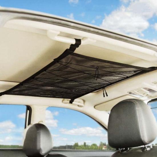 For Ford Truck Ceiling Roof Interior Cargo Net Storage Bag Organizer Mesh Pocket