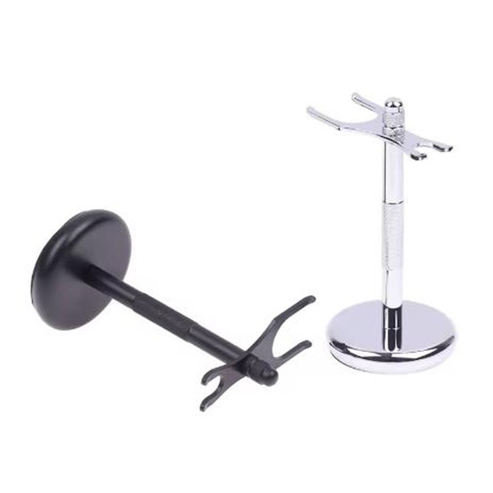 Zinc Zinc Alloy Construction Razor and Brush Stand Weighted Bottom Razor Storage Bracket Grooming Station