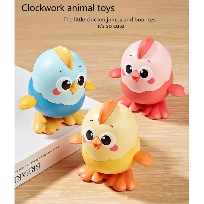 Mechanical Chain Chicken Toy, Walkable, Cute Animal Ornament, Children's Educational Toy, Home Decoration, Gift