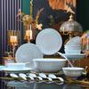 Jingdezhen Celadon Linglong Porcelain Dinnerware Set