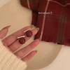 Vintage Brown Imitation Pearl Stud Earrings For Women Elegant Round Bead Temperament Earrings Jewelry Daily Wear Accessories