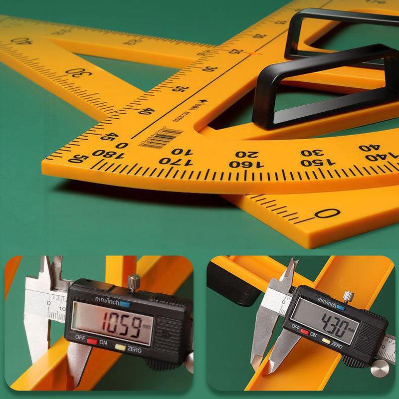 4-Piece Math Drawing Set,Including Compass,60cm Ruler,Isosceles Triangle Ruler,Protractor,For Teachers Educational Stationery