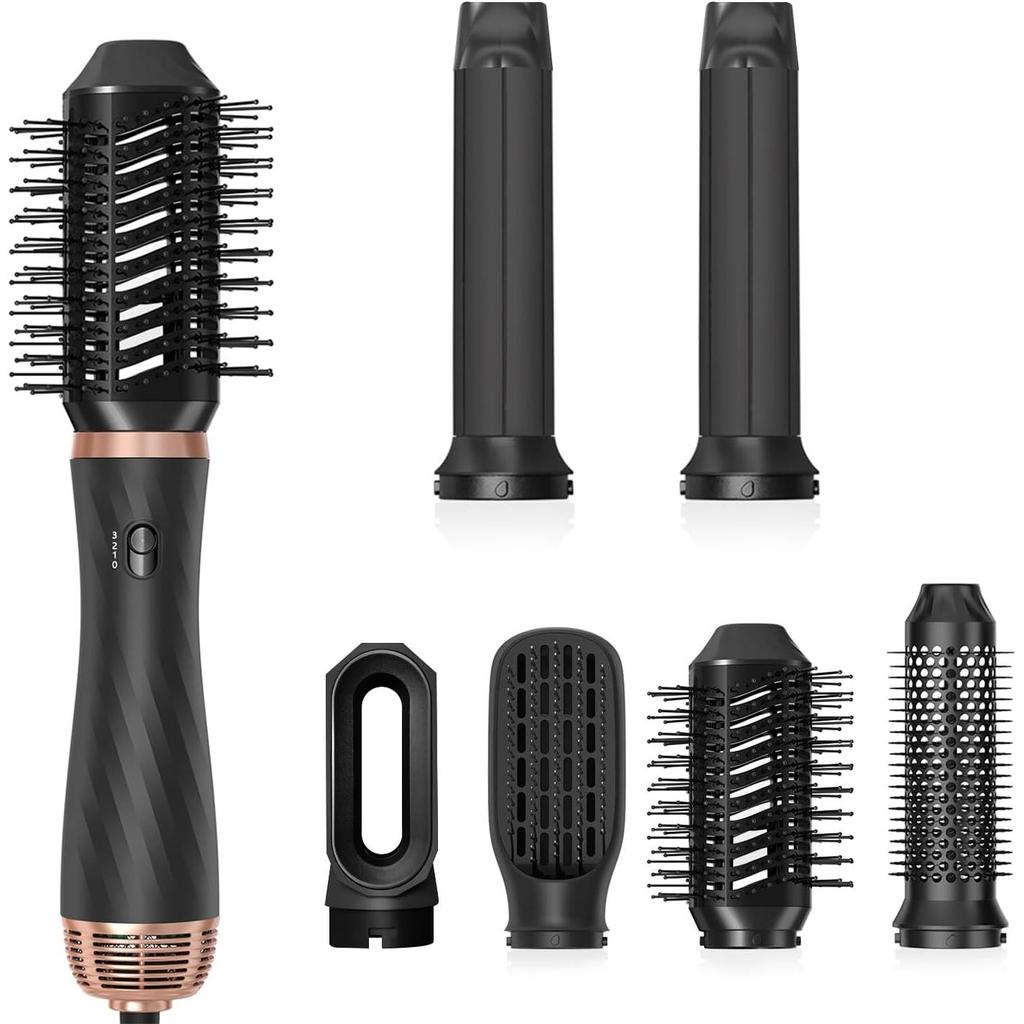 5 in 1 Multi Styler Hair Straightener and Curler Volumizer Brush One Step Hot Air Brush 1000W Air Blow Dryer Hair Styler