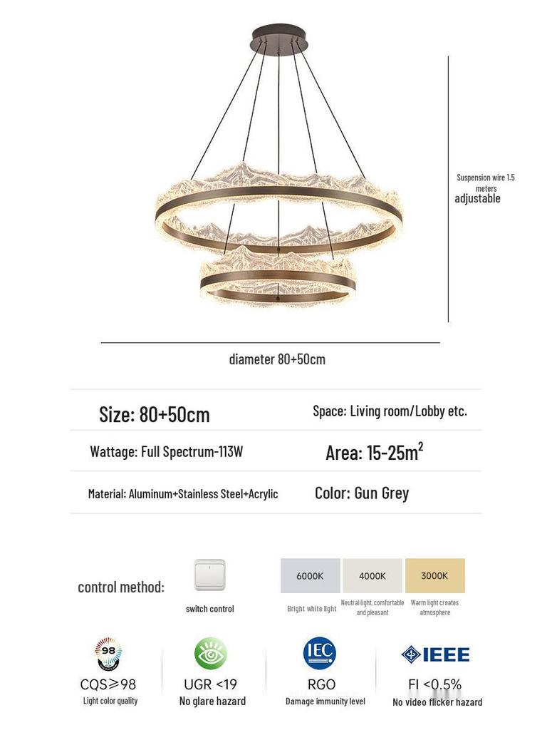 Italian Modern Luxury Chandelier for Living Room or Dining Hall