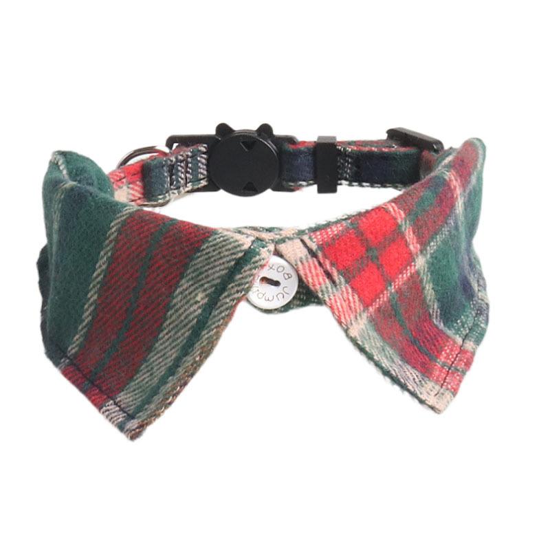 New Pet Cat Collar British Gentleman Plaid Bow Tie Stylish Accessory for Cats Dog Accessories Cat Collar Dog Y Harness
