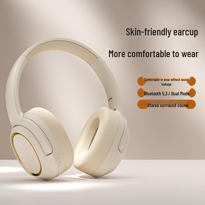 New Wireless Over-Ear Bluetooth Gaming Headset with Noise-Cancelling and Card Slot