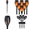 Elegant Solar Flame Torch Light With 12 Led Amber Glow Perfect For Outdoor Garden Decor