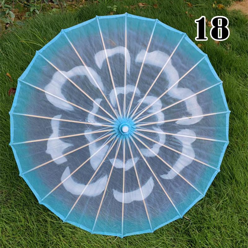 Dai Dance Stage Performance Umbrella Chinese Style Classical Dance Umbrella Jasmine Flower Pattern Hanfu Qipao Show Props Craft