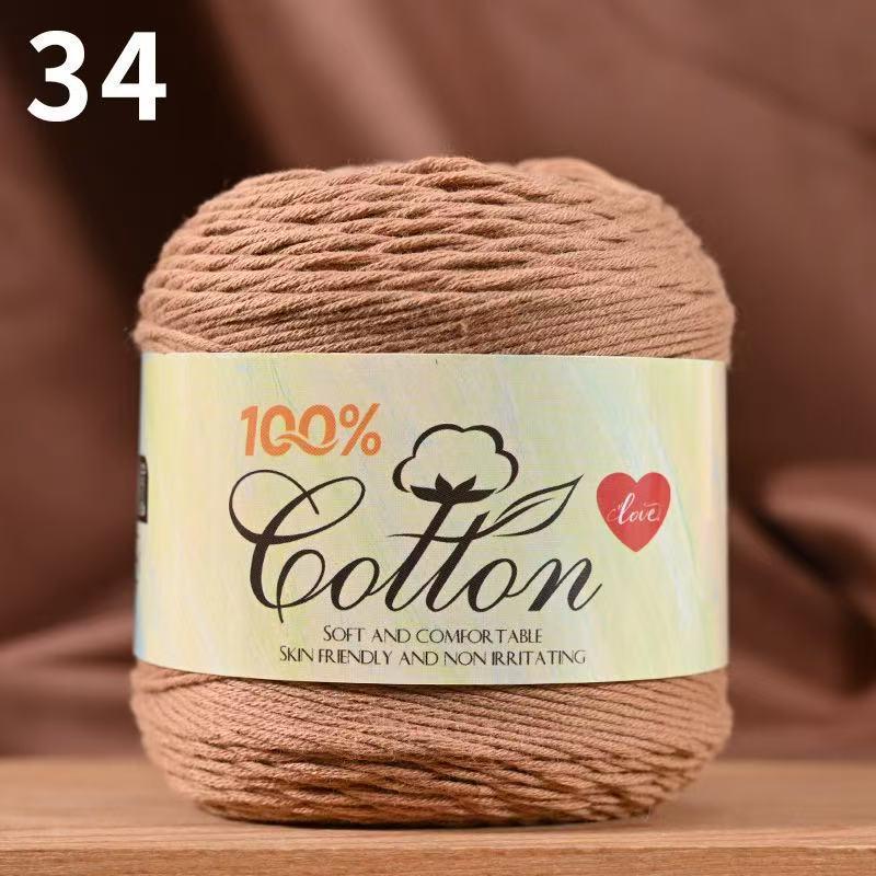 75g Medium Cotton Yarn Cake for Baby Sweater & Crochet Hat - Skin-friendly, Hand-knitted