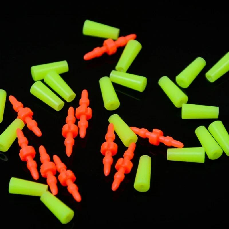 10-60 Piecesset Bobber Float Stop Yellow Orange Fishing Gear Accessories Fishing Float Sea Fishing Clip Wind Pole