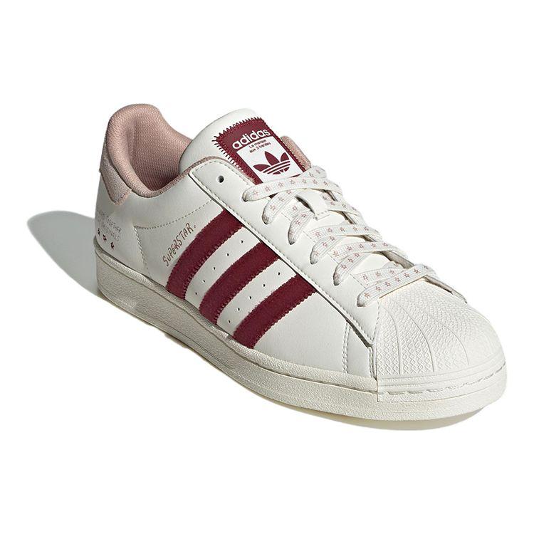 Adidas Originals Superstar Low Top Sneakers Unisex Sneakers White Pink IG3853