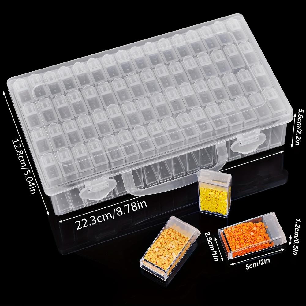 64 Grid Painting Storage Box Thicken Bead Organizer Jewelry Drill Storage Box Nail Salon