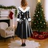 Weihnachtsfeier Bedruckte Kleider für Damen Vintage Weihnachts-Midikleid Freizeitkleider Cocktailkleid Party Festliche Kleider
