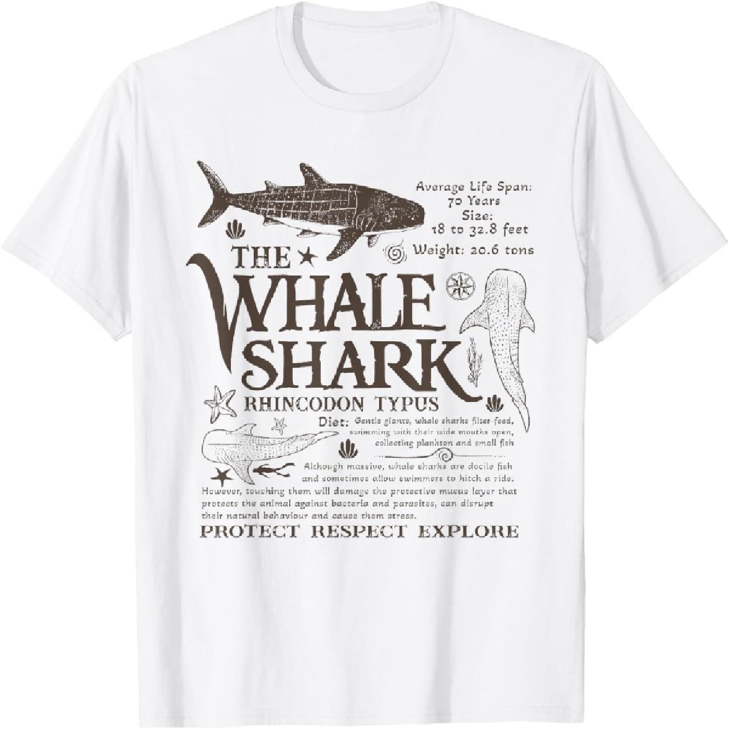 Great Whale Shark Exploration Marine Biologist T-Shirt XXXXXL белый