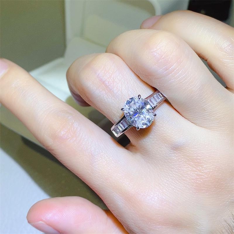 Luxury Oval Cut Moissanite Dove Egg Style Ring with Diamond Tester Certification Size 15