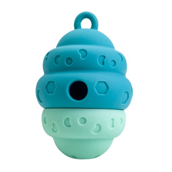 Silicone Dog Food Leakage Ball Bite Resistant Treat Dispensing Feeder Toy Pet Teething Cleaning Interactive Boredom Enrichment Toy