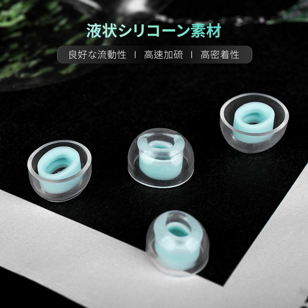 Yinyoo KBEAR KT02 Earbuds (1 Pair Each in XSSML Sizes) - Premium LSR Material for a Comfortable Fit, Enhanced Bass, High Sound Isolation, Improved