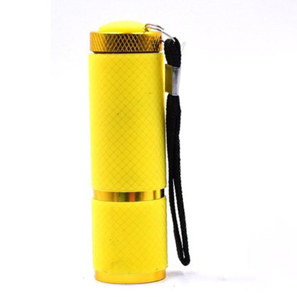9 LED Uv Flashlight Torch Aluminum Alloy Waterproof Skid Proof Mini Handheld for Hunting Camping Climbing Cycling Money