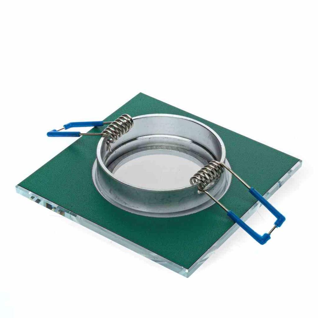 Square Glass Ceiling Light. Color: Silver