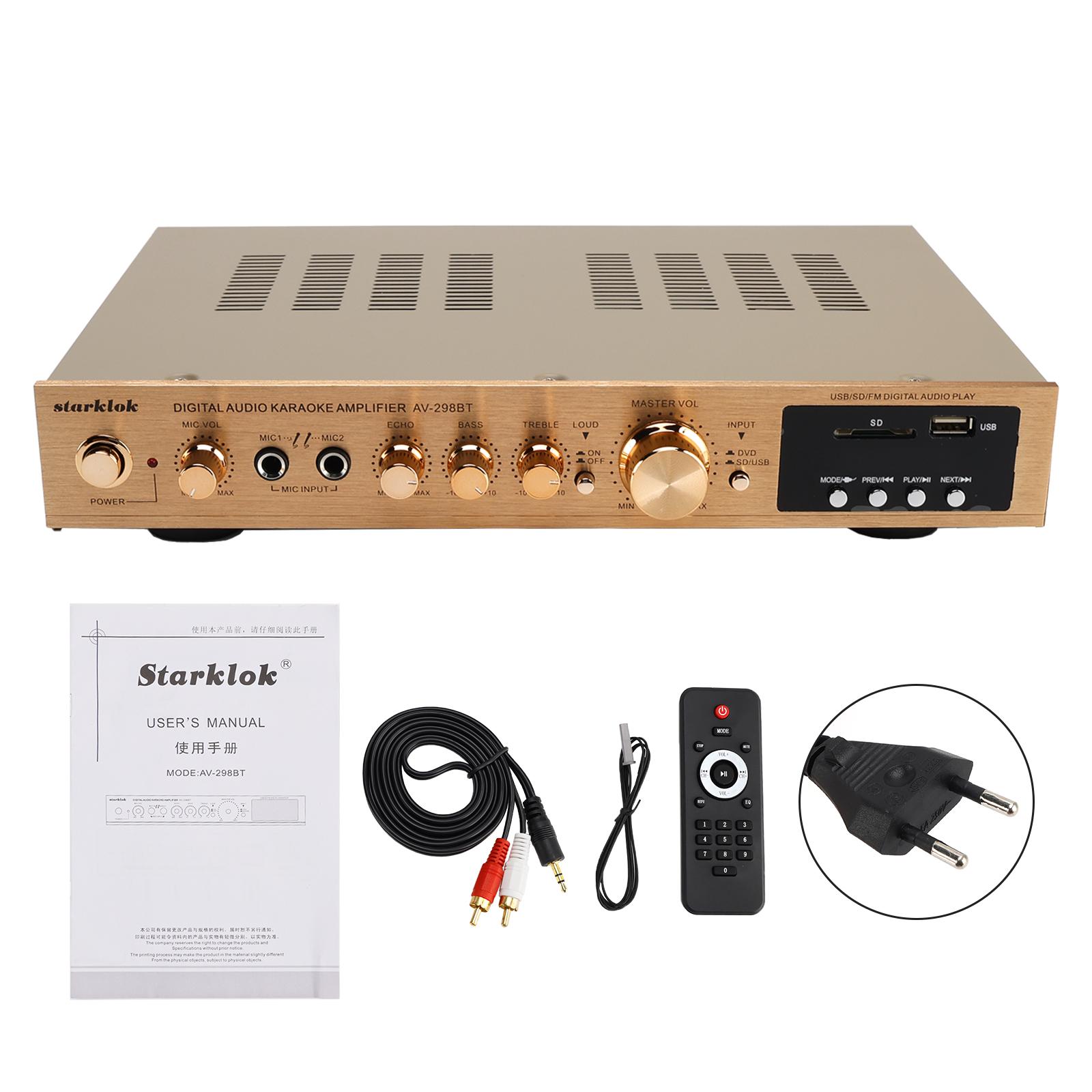 

2000W 5CH Amplifiers Amplificador HiFi Stereo AV Surround Amplifier FM Theater золотий