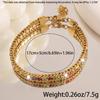 Titanium Steel Bracelet - Women's Simple Stainless Steel Bracelet with Three Layers of Diamonds, Versatile and Luxurious Hand Chain