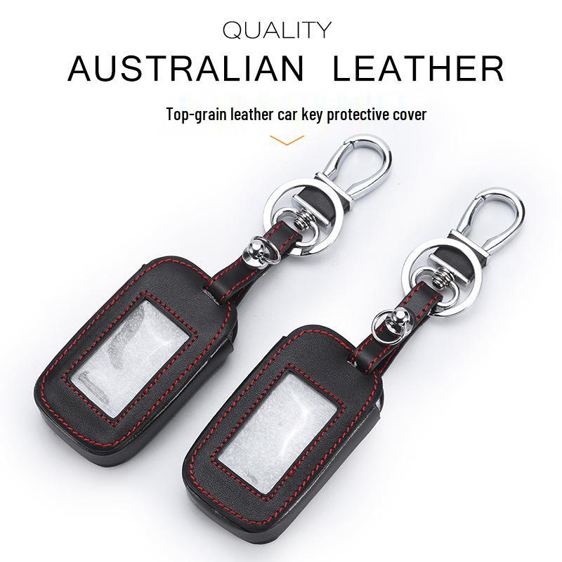 Genuine Leather Key Case for Russian Alarm Key - Model E60 E90
