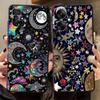 Star Moon Pattern Case for Xiaomi Redmi 9 10 12C A1 A2 Plus A4 13C A3 K40 K80 Pro 14C A5 Black Soft Phone Cover
