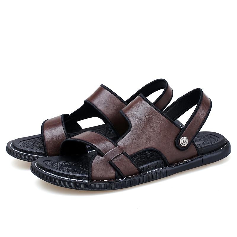 

TUINANLE Летние сандалии для отдыха Мужская пляжная обувь для отелей Высококачественная легкая обувь Мужские тапочки Водная обувь 39 коричневый