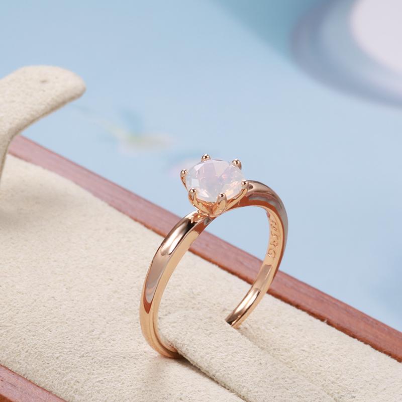Kinel Simple Fashion Rose Gold Wedding Rings For Women