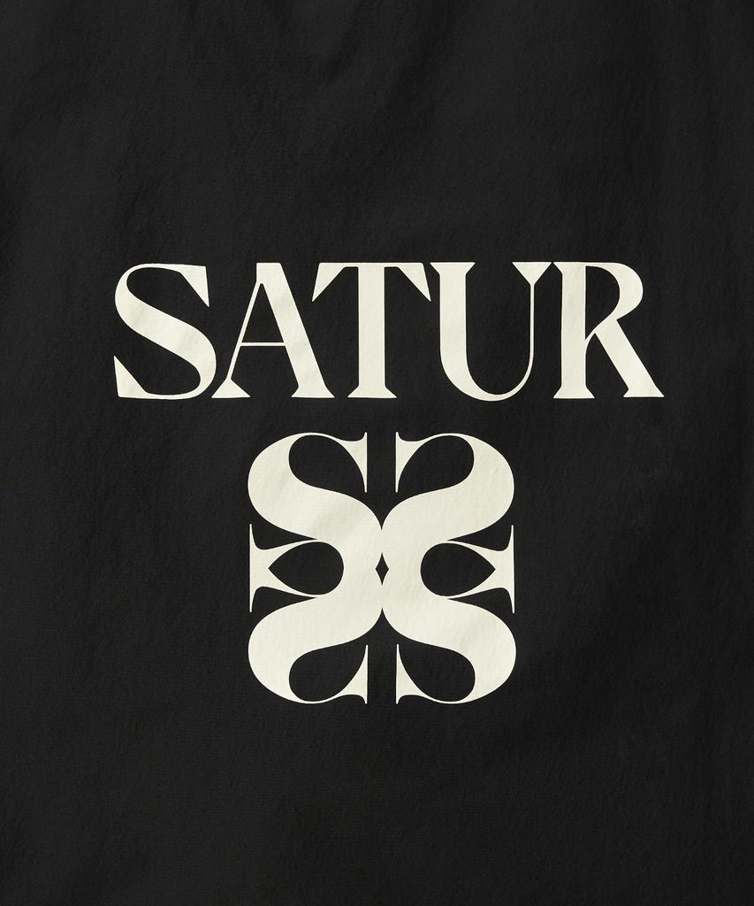 Satur Solid Drawstring Bag Black
