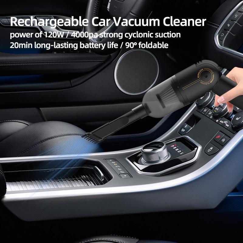 

Compact Rechargeable Cordless Car Vacuum: Portable, Handheld, Powerful Cleaner for Home and Auto USB чорний