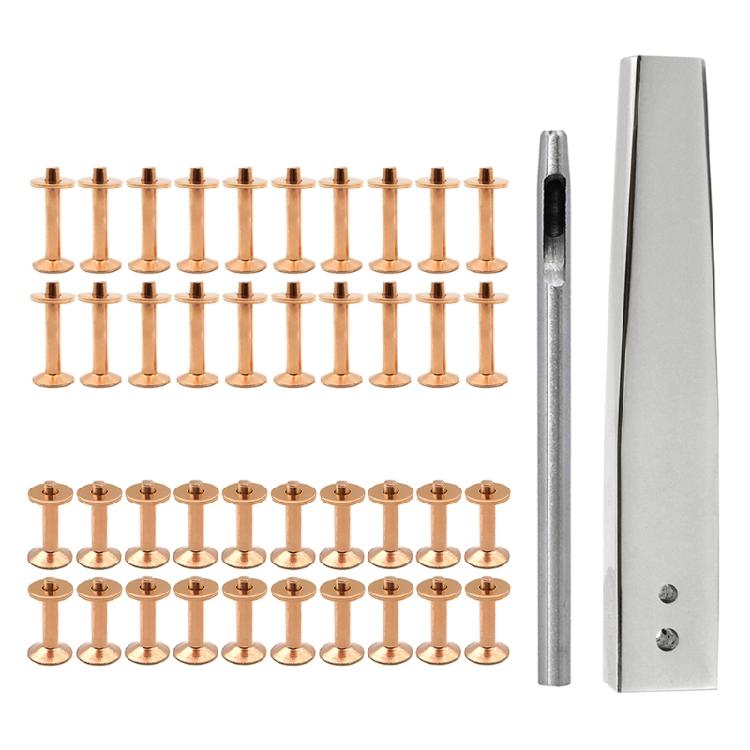 Red Copper/ Brass 0.55/0.75Inch Tubular Cap Rivets Studs for Leather Crafting