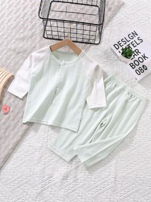 Breathable Summer Nine-Sleeve Pajama Set for Kids