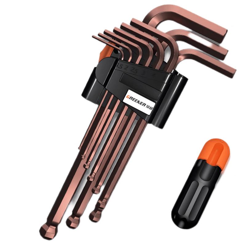 GREENER S2 Extra Long Ball End Hex Key Set