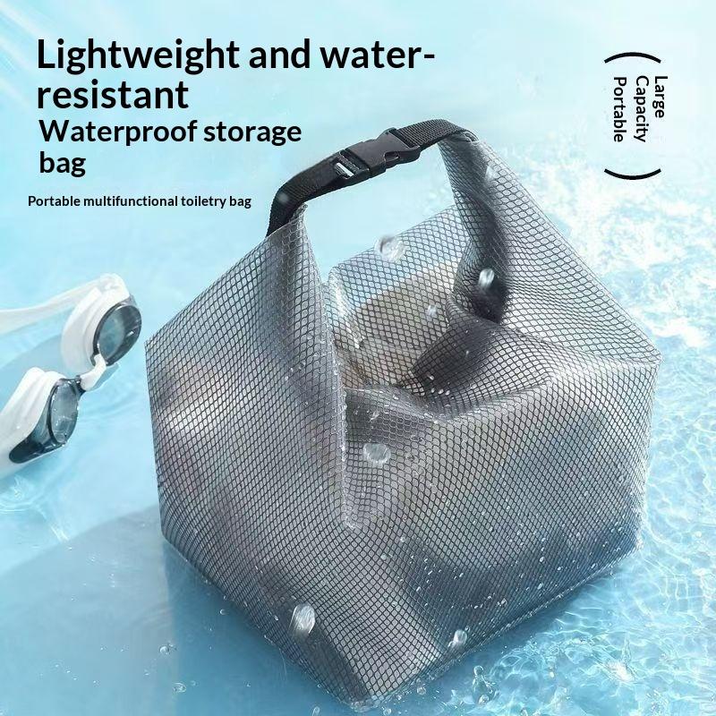 Mesh Waterproof Cosmetic Bag Portable Portable Cosmetic Storage Bag Large Capacity Transparent Wash Bag Travel Storage Bag