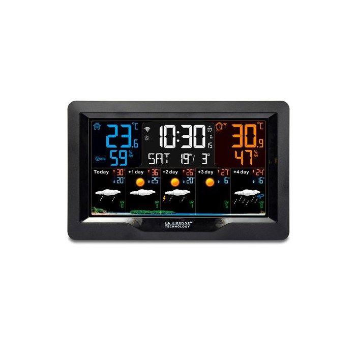 Station météo - la crosse technology - sw403-bla - wifi - écran coloré - prévisions 4 jours