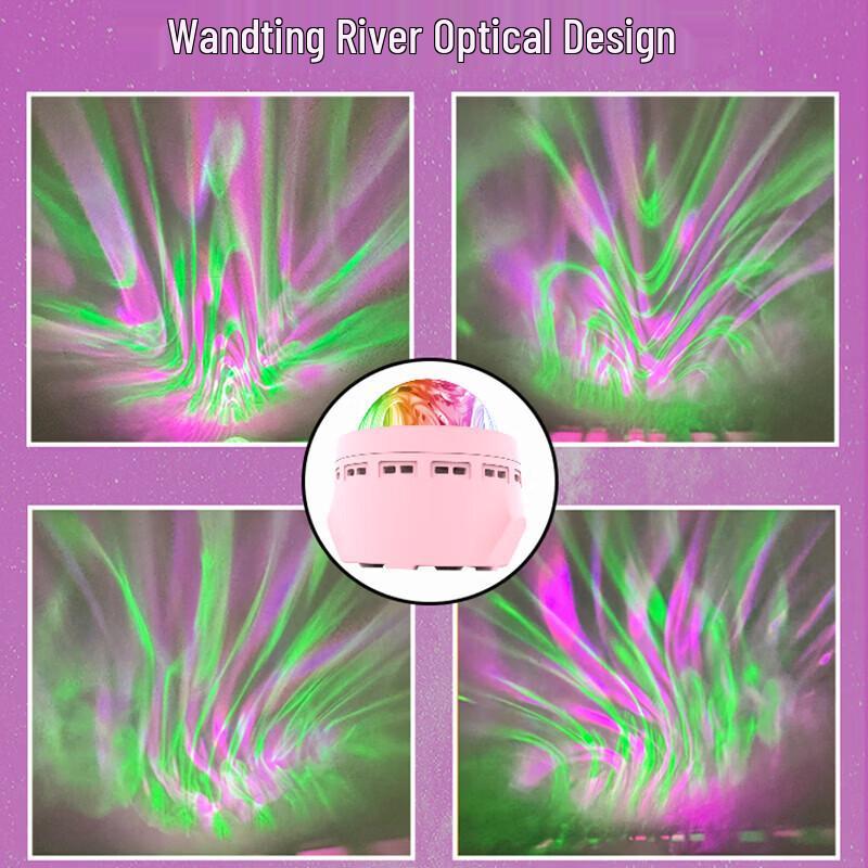 Aurora Starry Sky Projection Lamp: Romantic Bedside Night Light with Colorful Atmosphere A105.