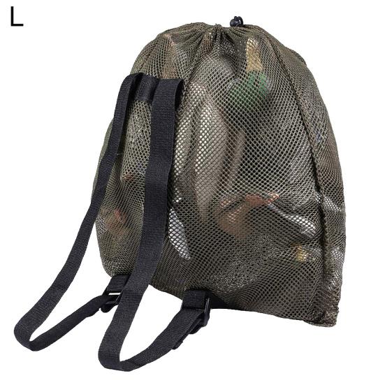 Outdoor Duck Gooses Mesh Luring Decoy Shoulders Bag Drawstring Hunting Backpack