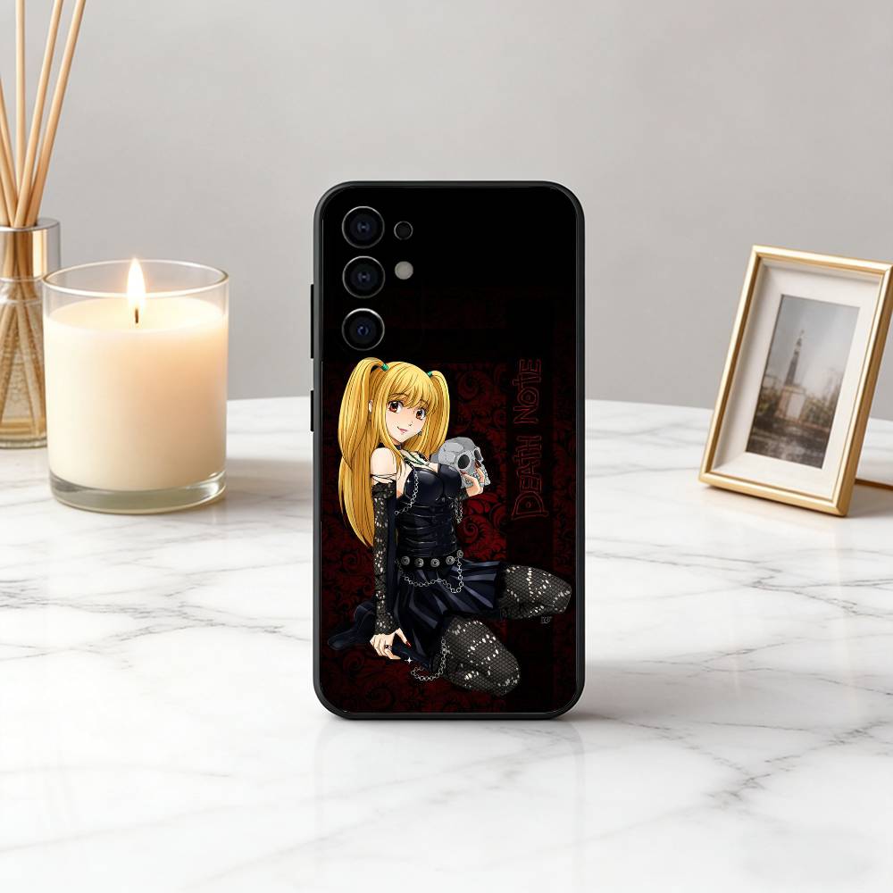 D-DeathS N-NoteS M-MisaS A-Amane-es Handyhülle Schwarzes Silikon Weich Für Samsung S25,S24,S21,S22,S23,S30,Ultra,S20,Plus,Fe,Lite
