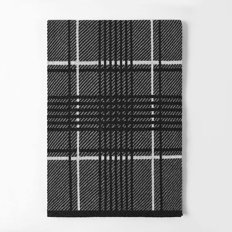 

Весенний новый кашемировый шарф мужской полосатый простой шерстяной шарф модный теплый универсальный шарф мужской 180cm