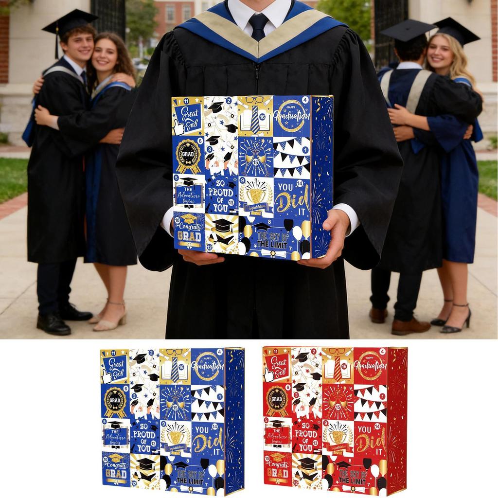 2026 Graduation Advent Box 2026 Holiday Advent 16-Day Grad Congratulation Packaging Inner Box For Graduates Students High School