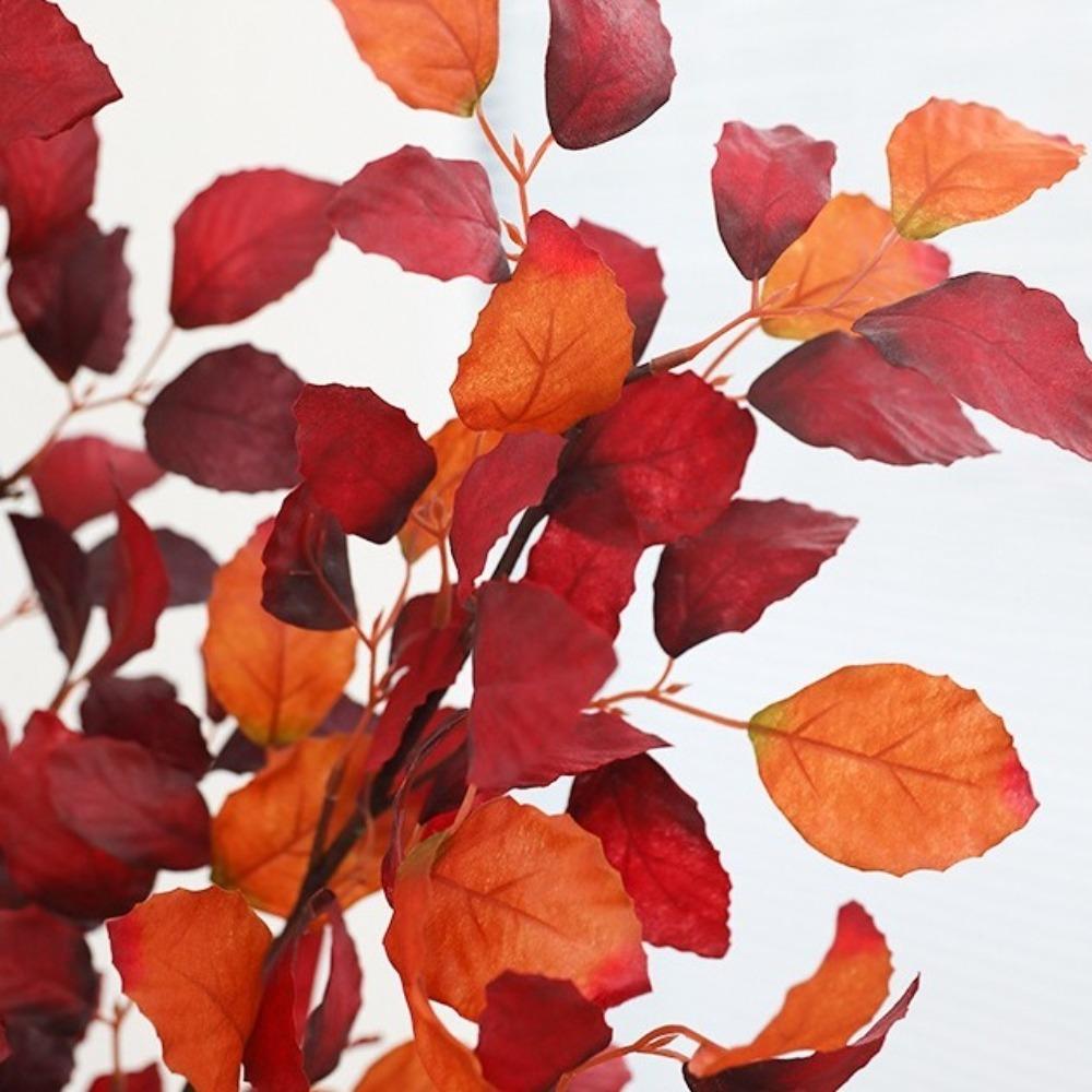 Luxury Simulation Silk Beech Leaf Floral Green Plants Leaves Artificial Long Beech Branch  Hotel