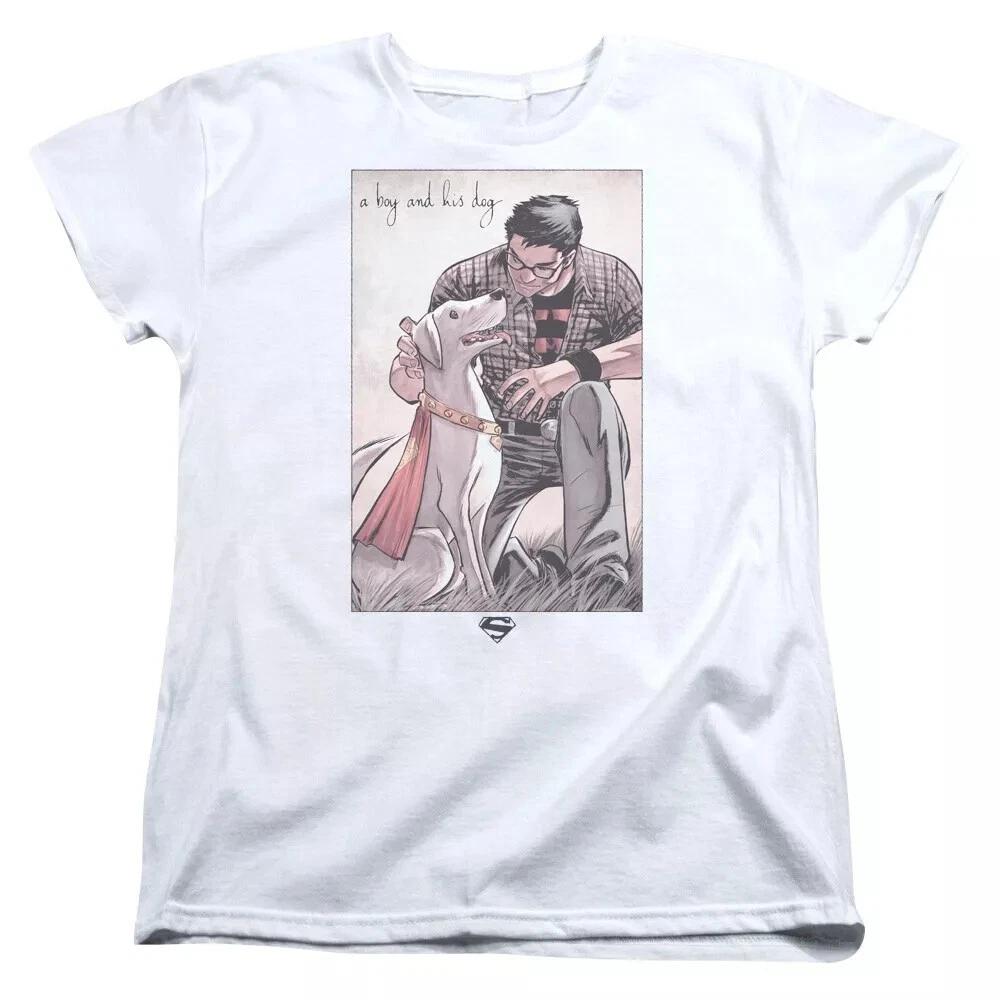 

Superman A Boy And His Dog Women s T-Shirt L