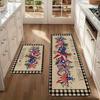2PC American Patriotic Stars Stripes Kitchen Floor Mat Non Slip Oil Proof Runner Rug Living Room Entryway Decor