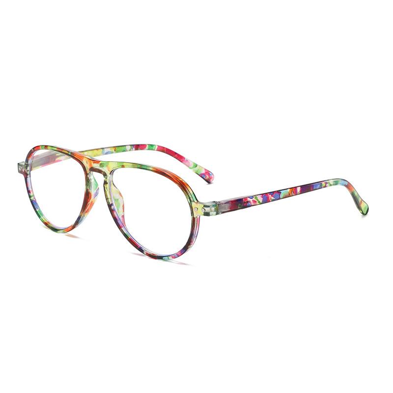 +1.0 ~+4.0 New Style Floral Reading Glasses Anti Blue Light Function Spring Eyeglass Legs HD Glasses for The Elderly