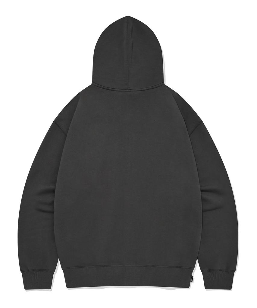 Covernat C Logo Zip-Up Hoodie Charcoal