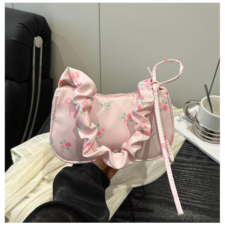 Small bag women's bag underarm bag 2025 new shoulder bag Japanese sweet and beautiful handbag casual small square bag